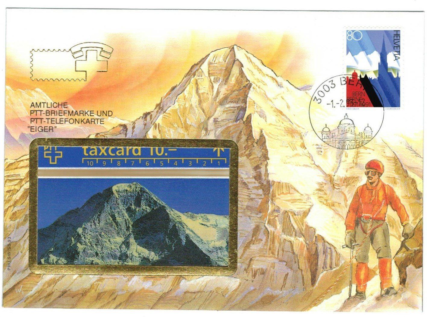 Schede telefoniche: Taxcard ungebraucht Eiger im Sammelkuvert – Nuovo (secondo la descrizione) da Zürich venduto da Tolima194