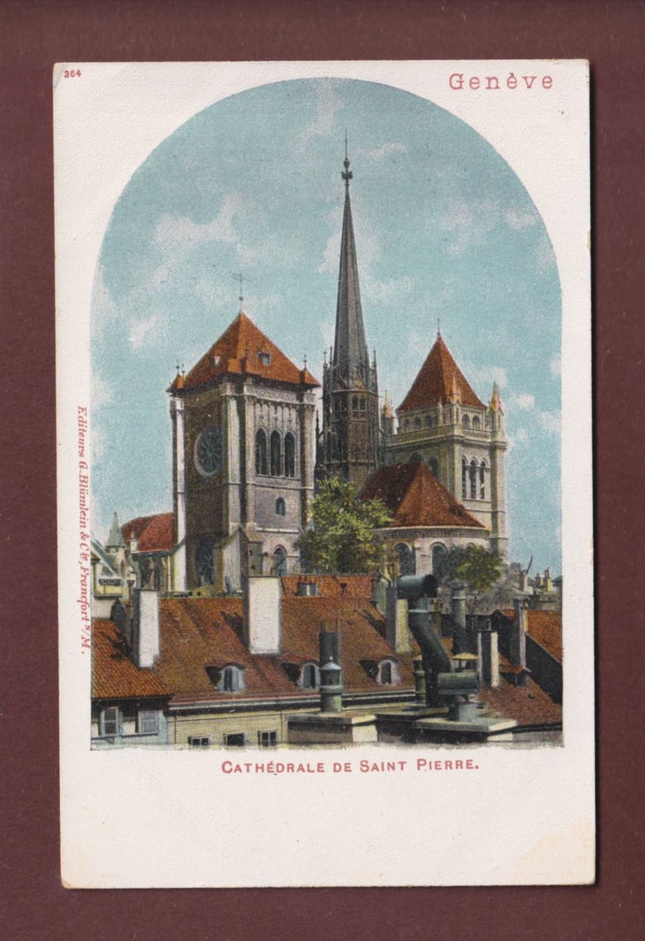 Cartoline postali: GENEVE - Cathédrale St. Pierre – Usato da Pully venduto da nicecards-shop