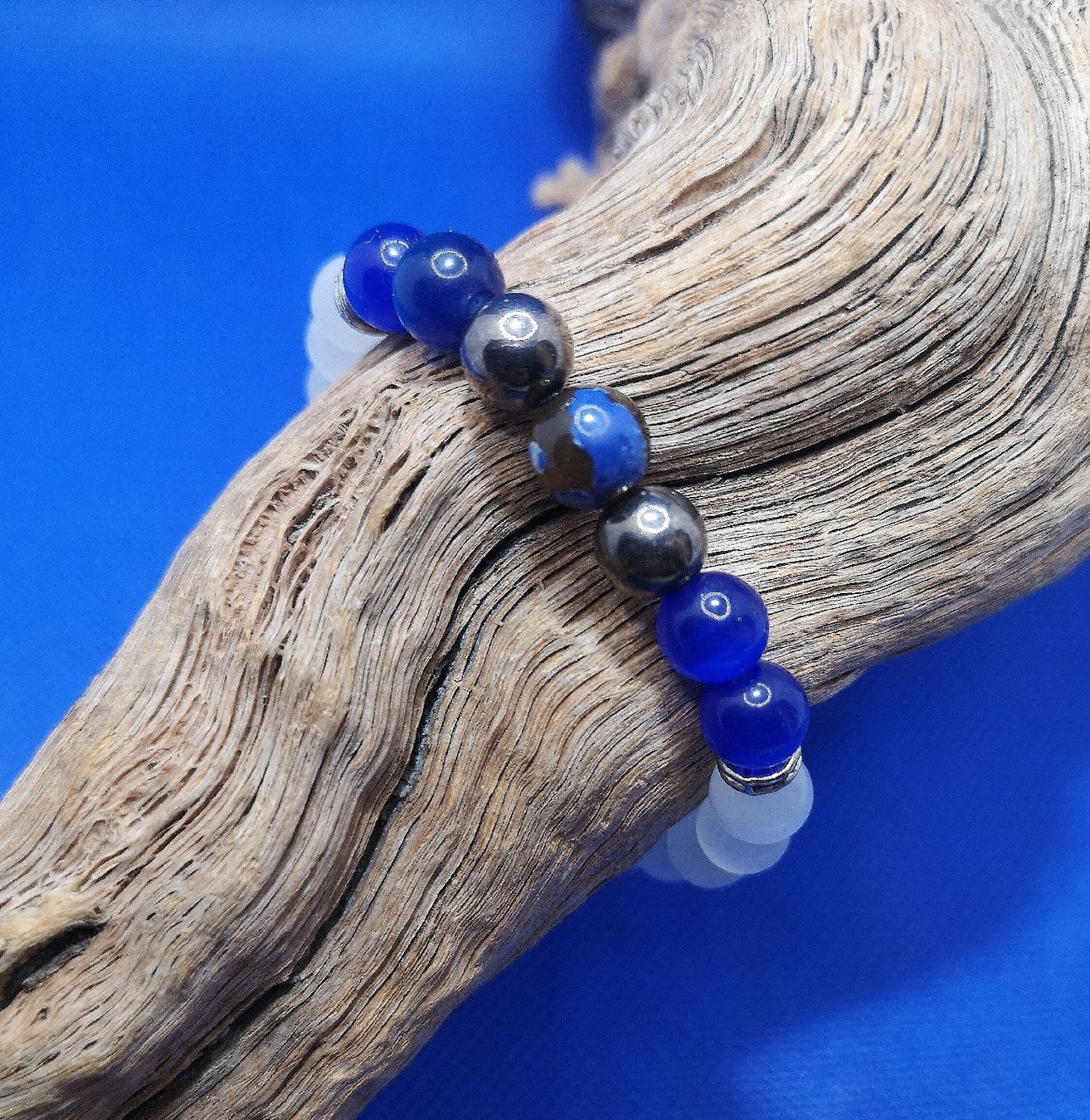 Bracciali & Braccialetti: weiss-blaue CatEye Perlen Armk. - Spendenaktion – Nuovo (secondo la descrizione) da Unterkulm venduto da Nachtigall 5