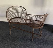 Gartensitzbank Schmiedeeisen Rostig vintage 2-Plätzer