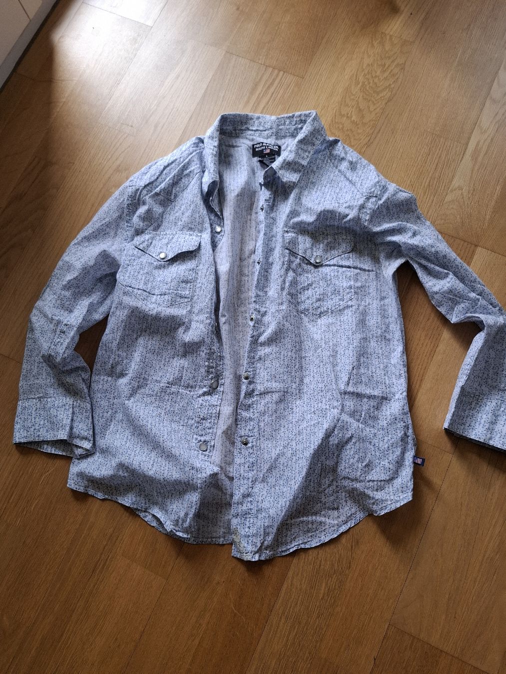 Ralph Lauren Blusen: Polo Jeans Co. Hemd, Gr. L,  hellblau gemustert – Gebraucht aus Goldach von Helen2017