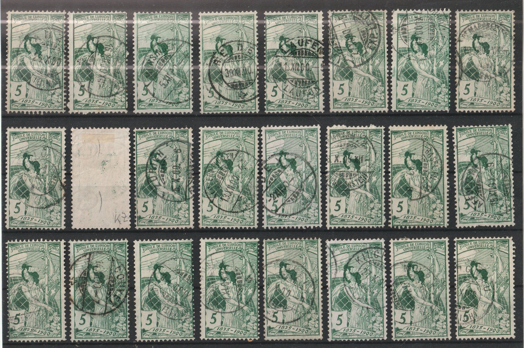Tutti i francobolli: Lot 77C  UPU 1900, gestempelt – Usato da Kradolf venduto da Sibang2