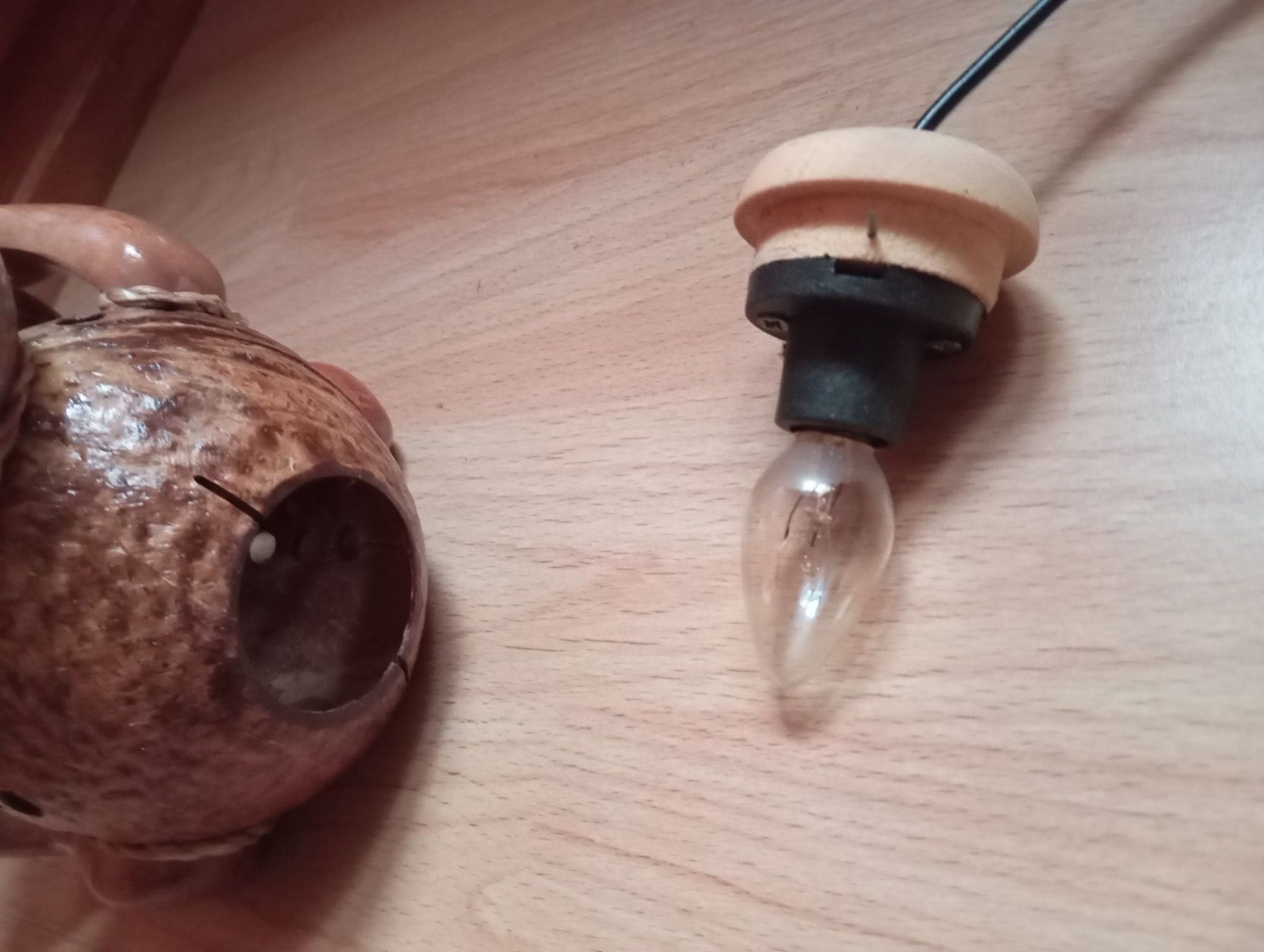 Lampade: Lampe aus Kokosnuss "süsser Affe" II – Nuovo (secondo la descrizione) da Zeneggen venduto da shemesh_ 7