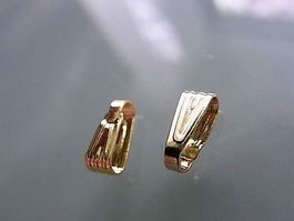 5 Anhängerschlaufen 10x3mm vergoldet