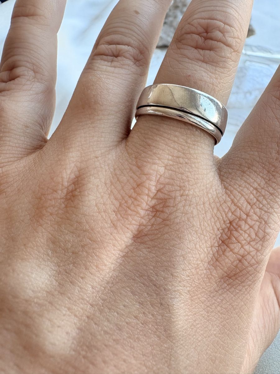 Anelli: 925 Sterling Silber Ring breit glänzend | Unisex | CCF925 – Usato da Zürich venduto da CICI-CuratedVintage 3