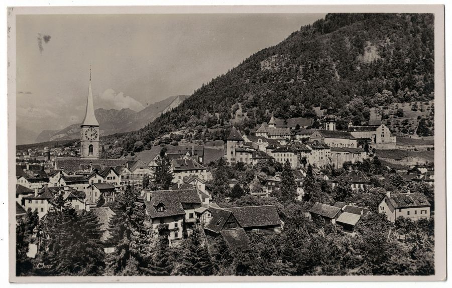Ansichtskarten: Chur, gelaufen 1934 – Gebraucht aus Frauenfeld von POML