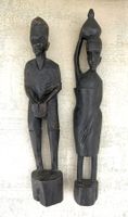 Afrikanische geschnitzte Holzfiguren Mann und Frau
