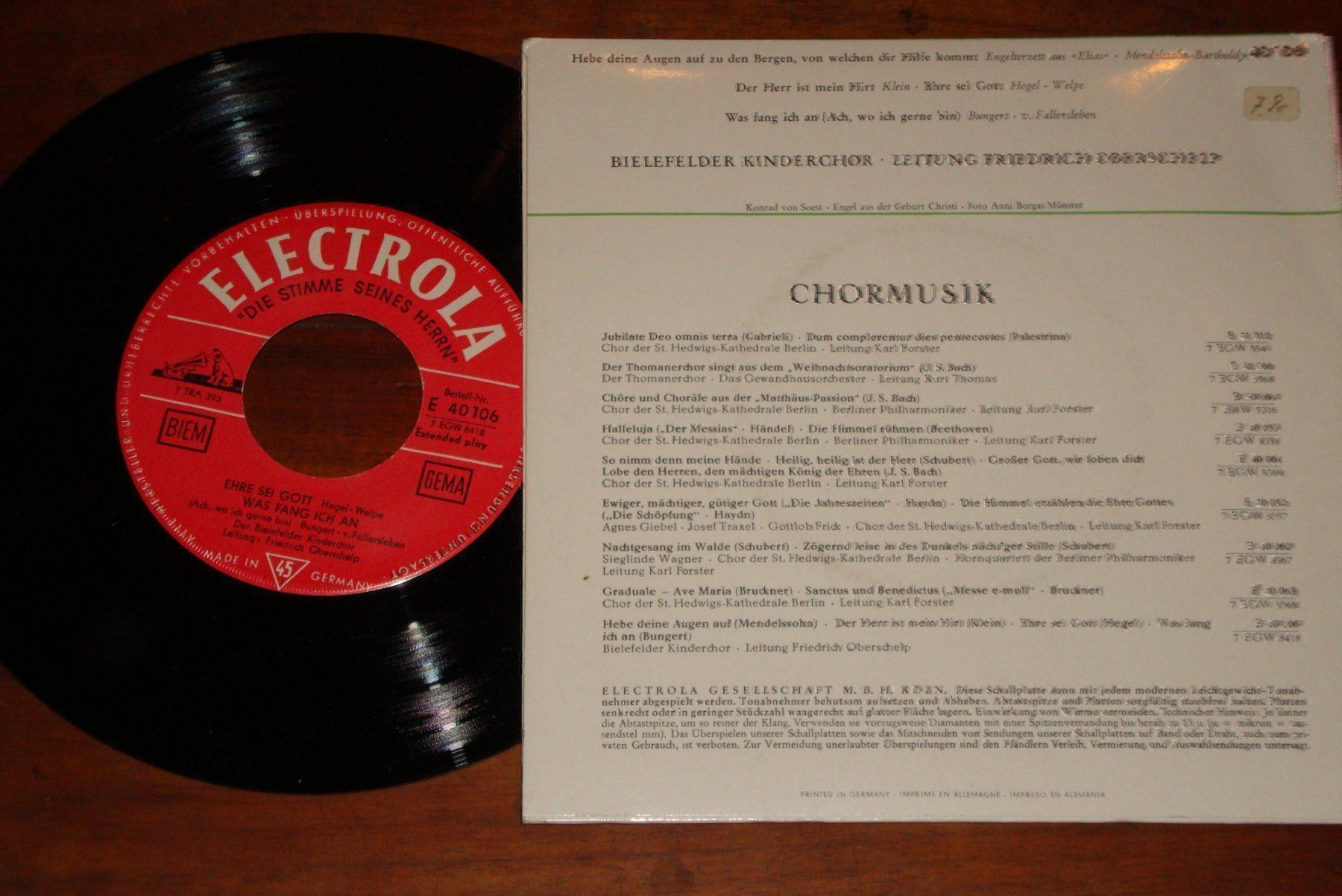 Dischi in vinile: BIELEFELDER KINDERCHOR -HEBE DEINE AUGEN – Usato da Bern venduto da Uli_10_11 1