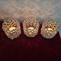 3  stuck kristall teelichte