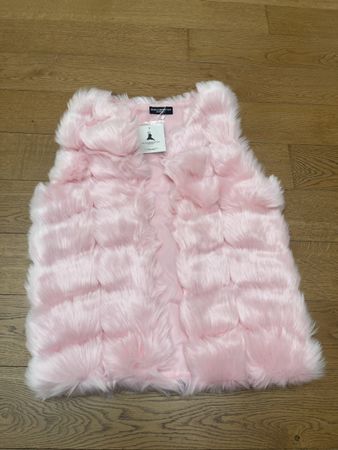 Rosa Kunstfellgilet Neu