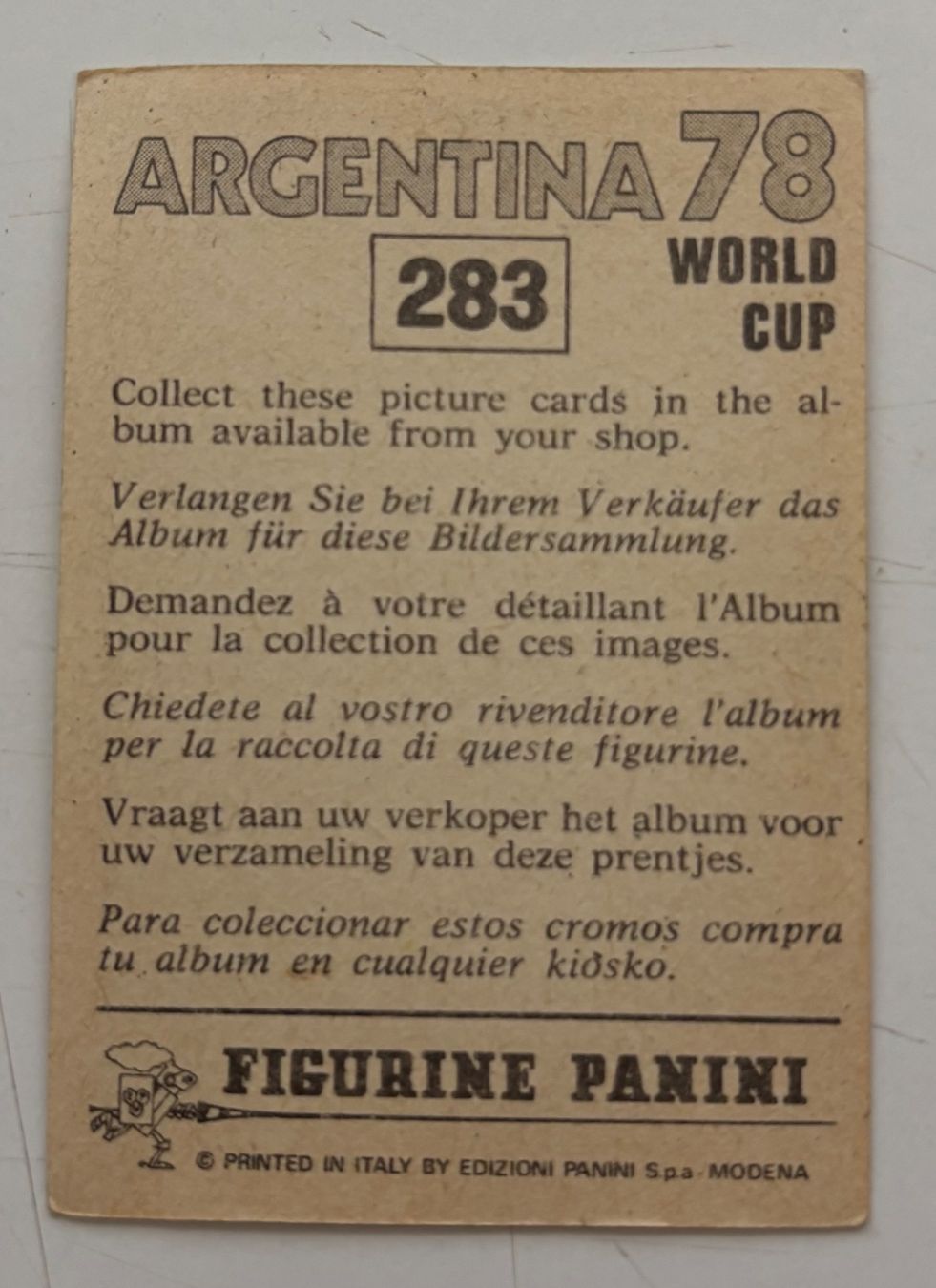 Panini Carte collezionabili: 1 vignette panini Argentina 78  Iran – Usato da Neuchâtel venduto da gefdeneuch 1