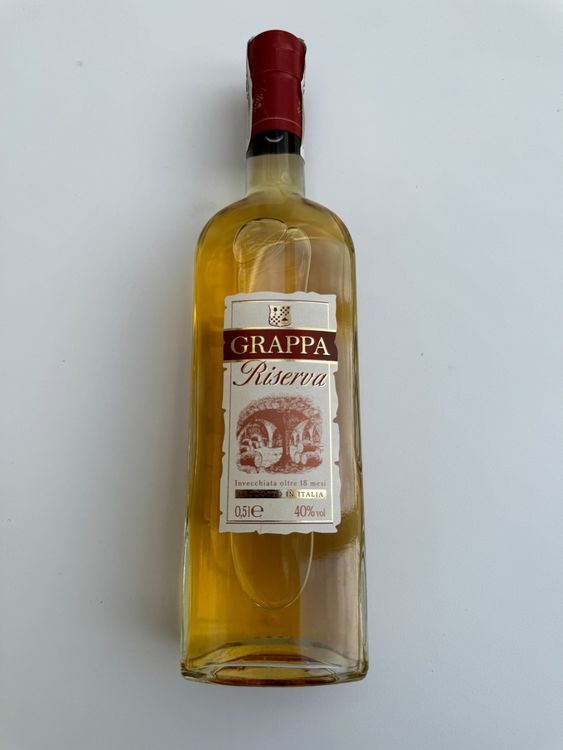 Grappa Riserva 18 Monate gelagert, 0.5l, 40%, fabrikneu (Neu und ...