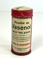 Vintage VASENOL Fusspuder-Dose – Historische Blechdose