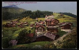 AK Tschiertschen, Ortsansicht gegen Gürgaletsch-Joch