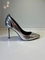 silver Bershka High Heels, Size 39
