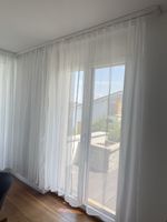 5 weisse transparente Tagesvorhänge – 215 × 255 cm – guter Z