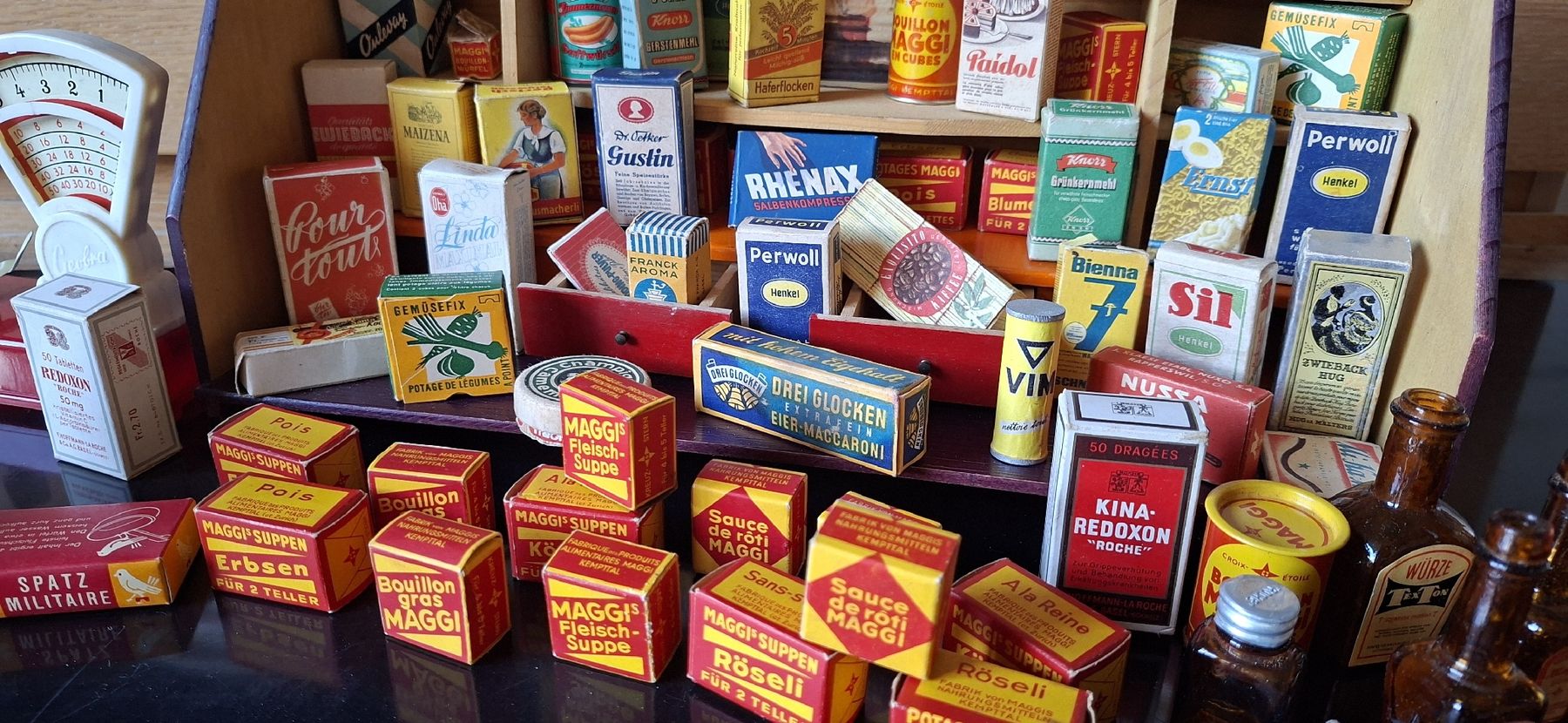 Maggi Giocattoli: Kaufladen Maggi aus den 1940er – Usato da Liestal venduto da Abimos 1