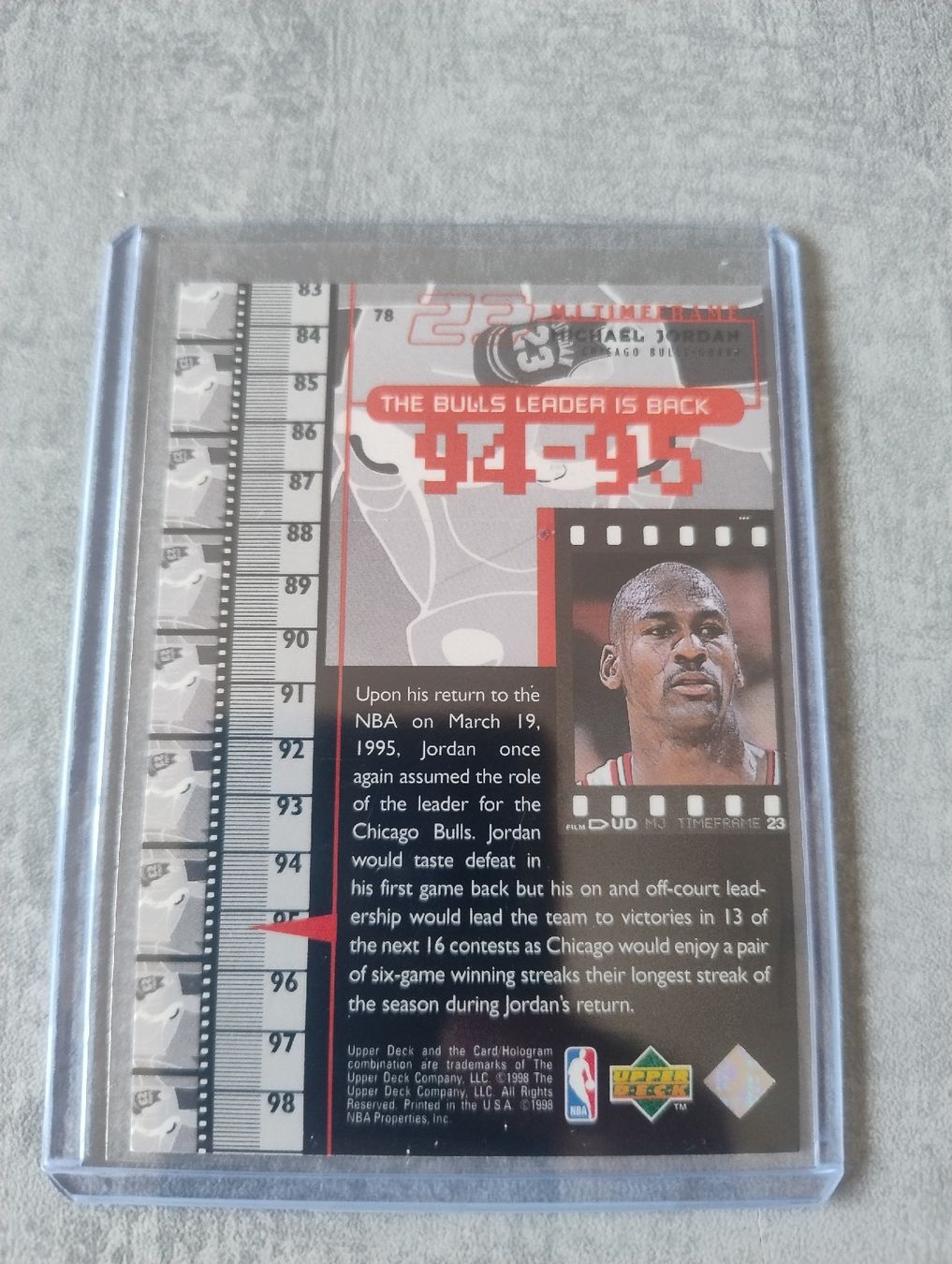 Nba Carte collezionabili: NBA 1998 UPPER DECK TIMEFRAME MICHAEL JORDAN 78 – Nuovo (secondo la descrizione) da Martigny venduto da julionix 1
