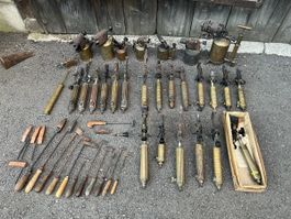Antike Lötlampen Sammlung Bunsenbrenner Sievert Barthel