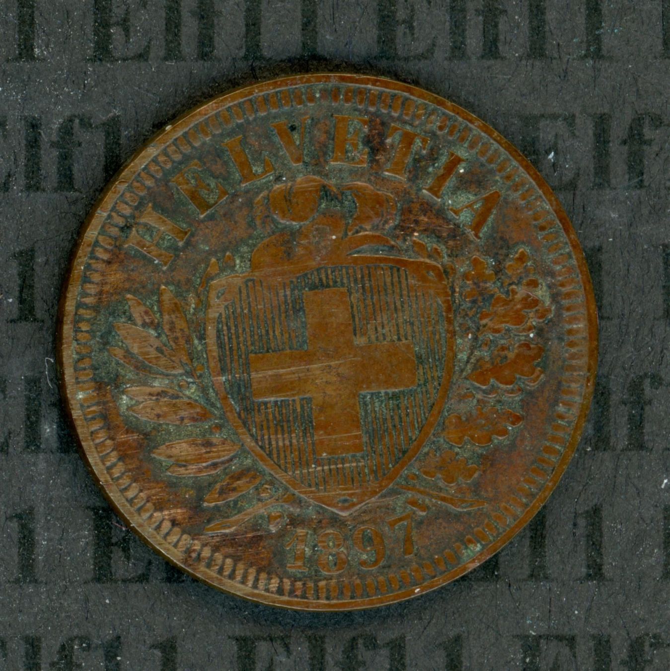 Tutti le monete: CHF___0.02 1897 ss-vz 2 Rappen – Usato da Widnau venduto da Elf11
