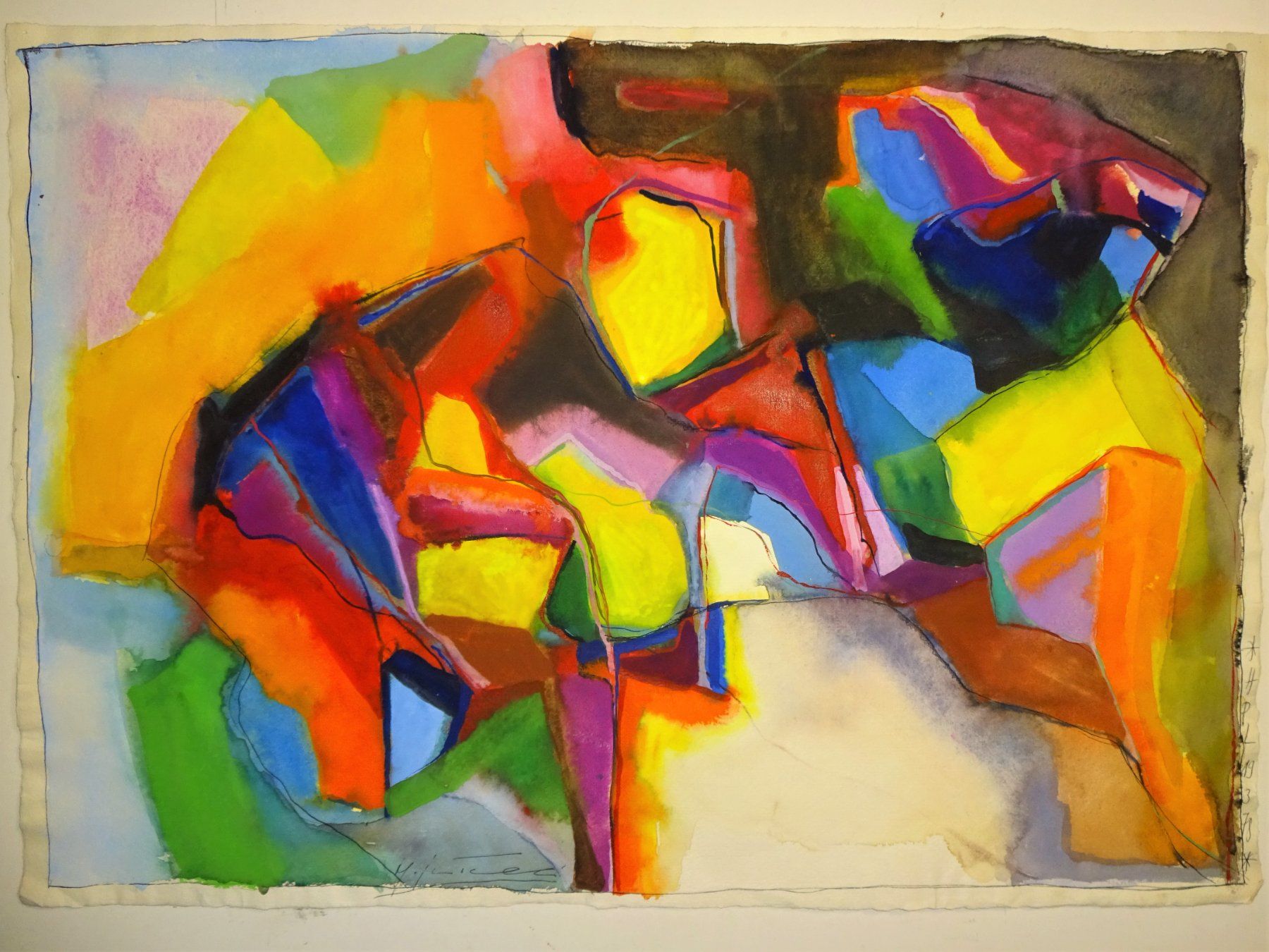 Dipinti: Original Gouache Gemälde – Usato da Zürich venduto da kunstkreis 1