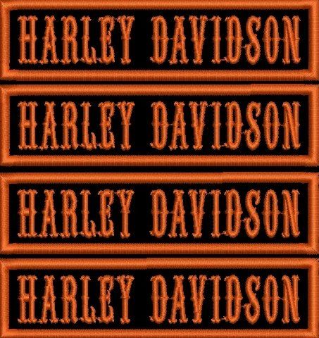 Harley-Davidson Toppe: Patch Harley Davidson brodés orange – Nuovo e nell'imballaggio originale da Allens venduto da MADE.IN.ROCK.N.ROLL 1
