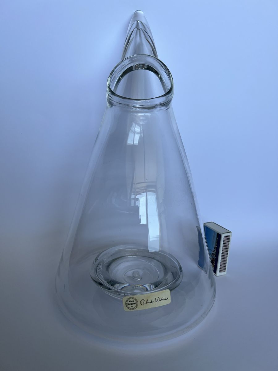 Glasi Hergiswil Caraffe: Design Dekantierkaraffe Glasi Hergiswil Robert Niederer – Nuovo (secondo la descrizione) da Oberhofen Thun'see venduto da SwissTreasure 8