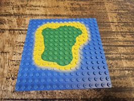 lego 3867p01 Light Gray Baseplate 16 x 16 with Island