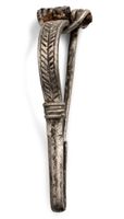 Roman Decorated Silver P-Shaped Bow Brooch