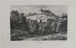 Kyburg Aquatinta von Iselin