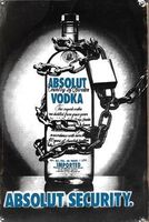 Rusty Blechschild-ABSOLUT VODKA-AB SECUR