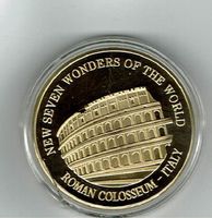 Gedenk/Sammlermünze goldbeschichtet Roman Colosseum Italien