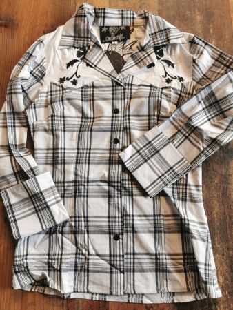 Collectif Bluse Karo Schwalben *NEU* 8 weiss
