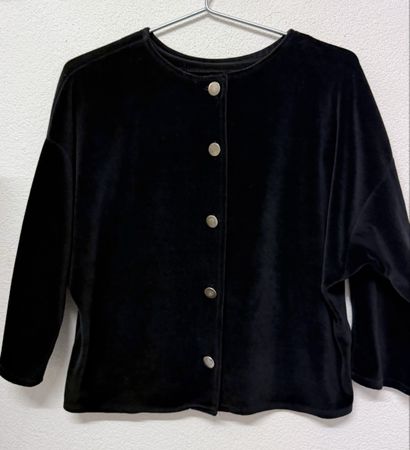 Samt Jacke schwarz,  M/L neuwertig