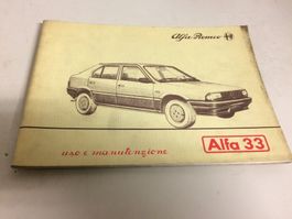 ALFA ROMEO alfa 33  LIBRETTO USO E MANUTENZIONE 05 / 83