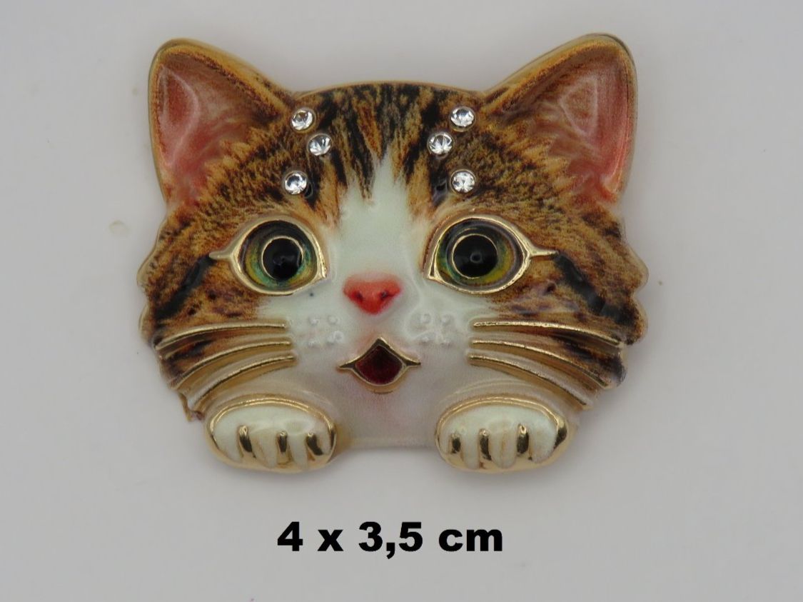 Broschen & Nadeln: Brosche - BÜSI - Emaille - Glitzersteine - 4x3,5cm – Neu und originalverpackt aus Grenchen von Yamahwildstar16