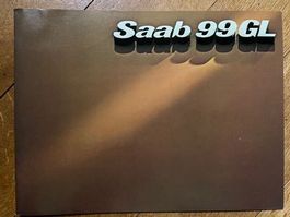 SAAB 99 GL  1976 1977 schöner Prestige-Prospekt auf deutsch