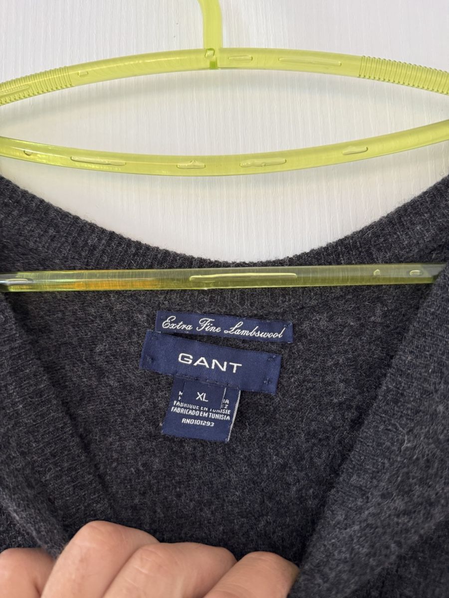 Gant Maglioni & Felpe: GANT Lambwool Herrenpullover, Grösse XL fit L, Pullover grau – Nuovo (secondo la descrizione) da Wetzikon ZH venduto da Jan_wojt 2
