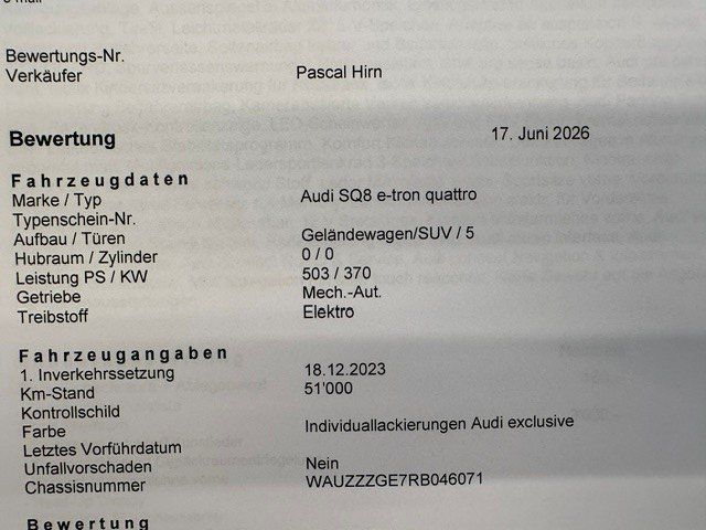 Audi Automobili: Audi SQ8 e Tron quattro     1800 kg Anhängelast – Usato da Oberriet SG venduto da jeepv8 6