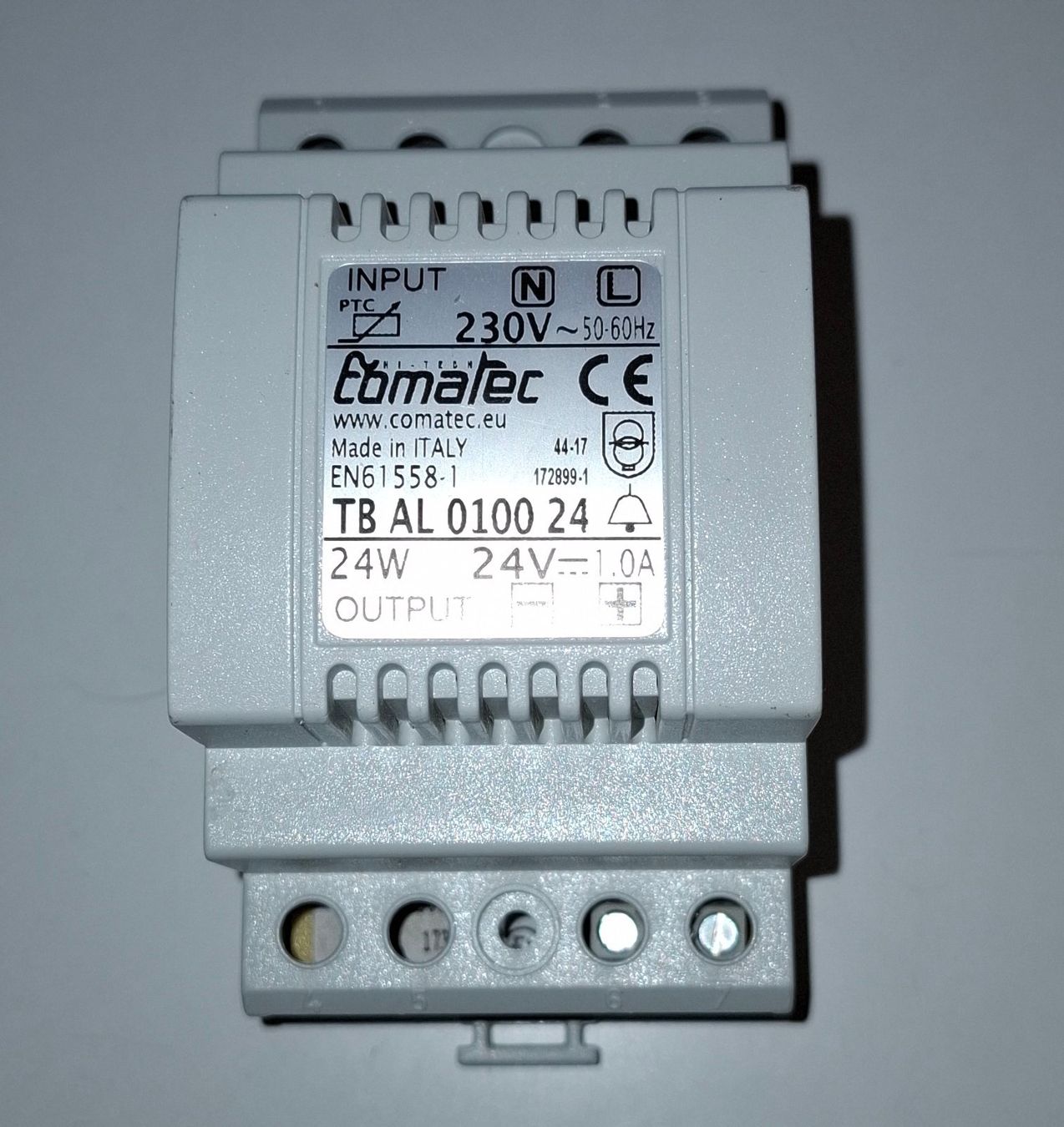 Componenti elettronici: Comatec EB/AP-Sonnerietransformator 230VAC/24VDC 24VA – Usato da St. Gallen venduto da WWL 2