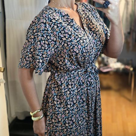 ONLY Damen Maxikleid Gr. XL/XXL 100% Viskose Blumen