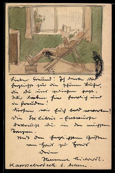 Ansichtskarten: Handgemalt sign. Hellmut Eichrodt: Karls – Gebraucht aus Berlin von bartko-reher