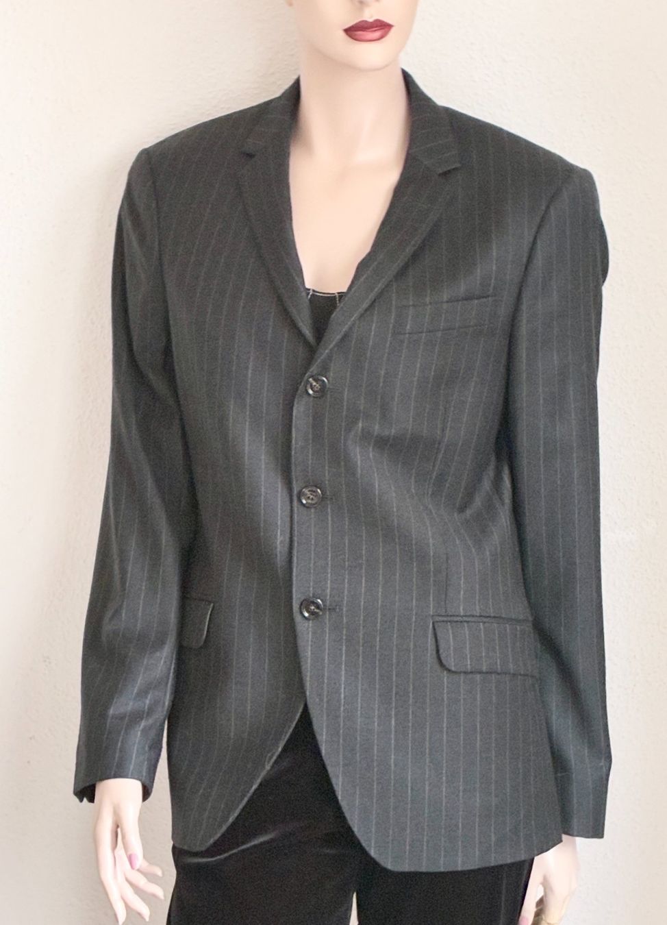 Sakko Jacken: Gestreifter Herren Blazer in Wolle/Kaschmir – Gebraucht aus Kloten von Nephty 5