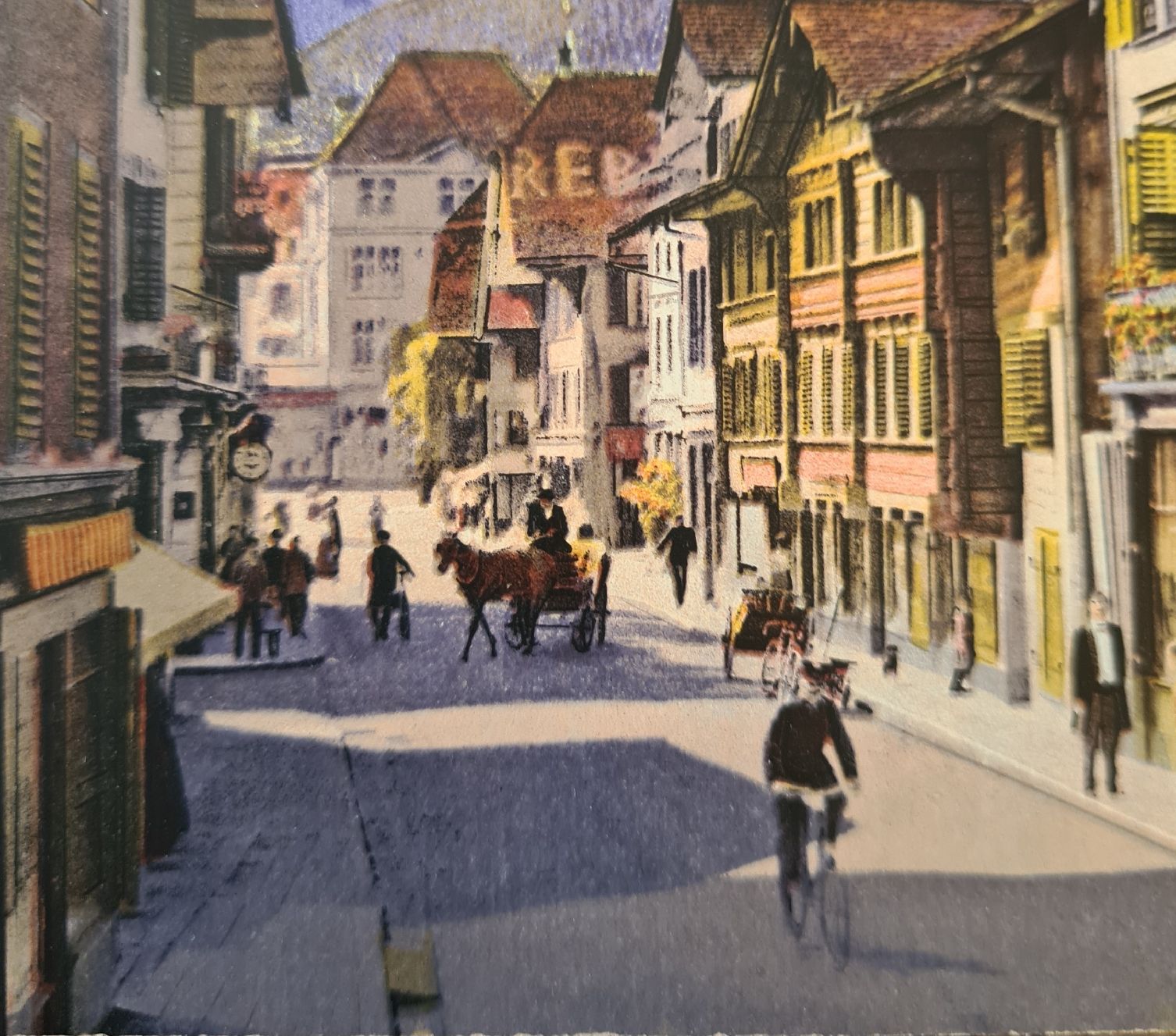 Cartoline postali: belebte Marktgasse in Interlaken – Usato da Ebikon venduto da Donar50 1