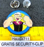 POPEY THE SAILER CIMICS PIN GEPRÄGT GROSSS mit SECURITY-CLIP