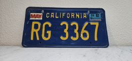 Nummernschild, Kennzeichen California, USA