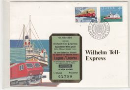 Brief Schweiz wilhelm Tell Express 1989
