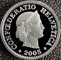 10 Rappen 2005 pp / aus Münzsatz / in einer Münzkapsel