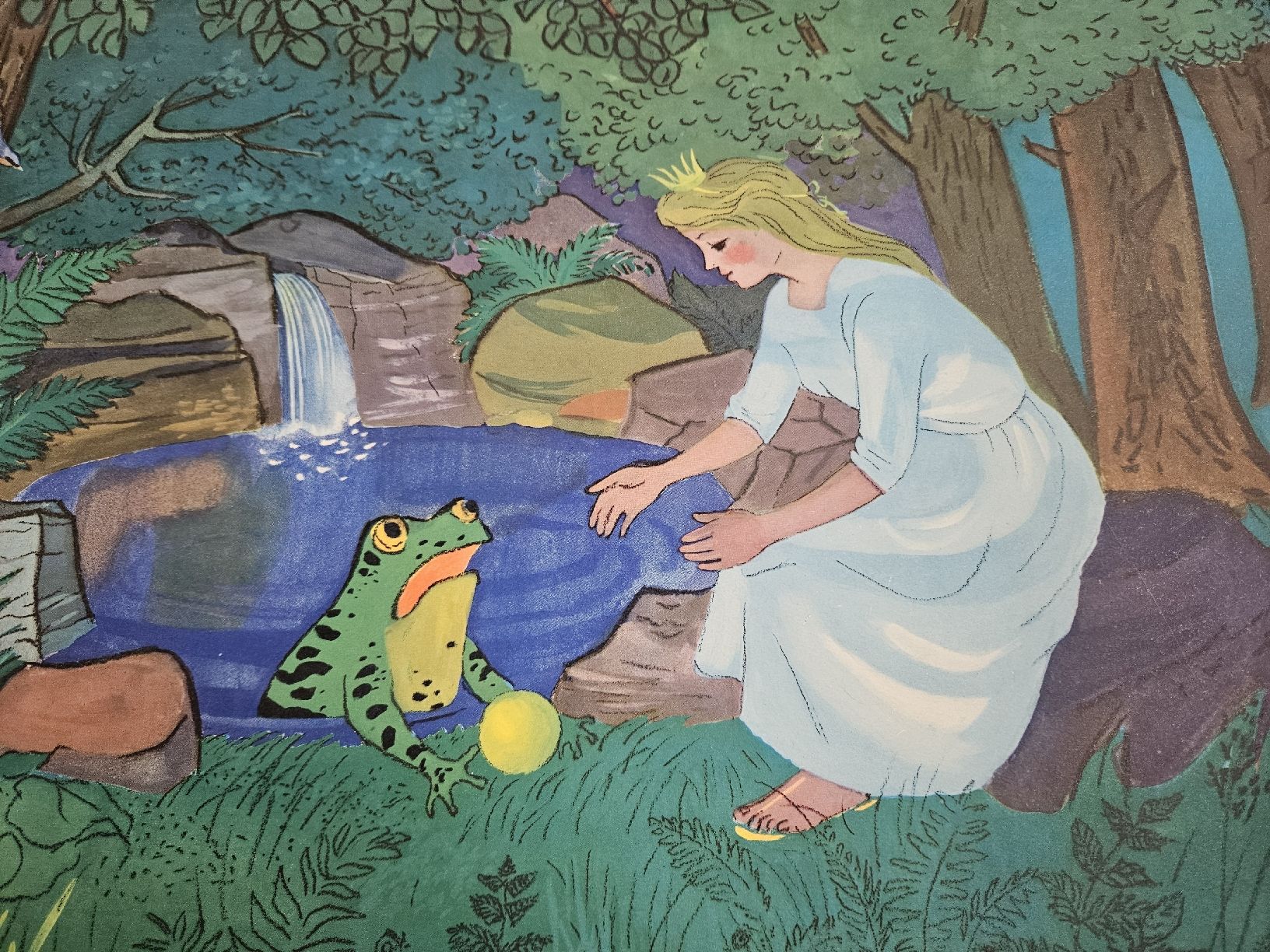 Foto & Immagini: Froschkönig Schulwandbild Märchenbild Nostalgie – Usato da Urdorf venduto da Colina 2