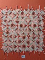 Makramee - Handarbeit – Tischdecke 71 cm. x 71 cm.